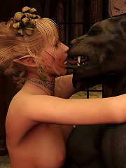Strict 3D Sweetie blowing terrified Giant and nailed