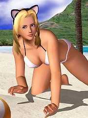 Anime call girl got pumped on her hole by 3D Devil